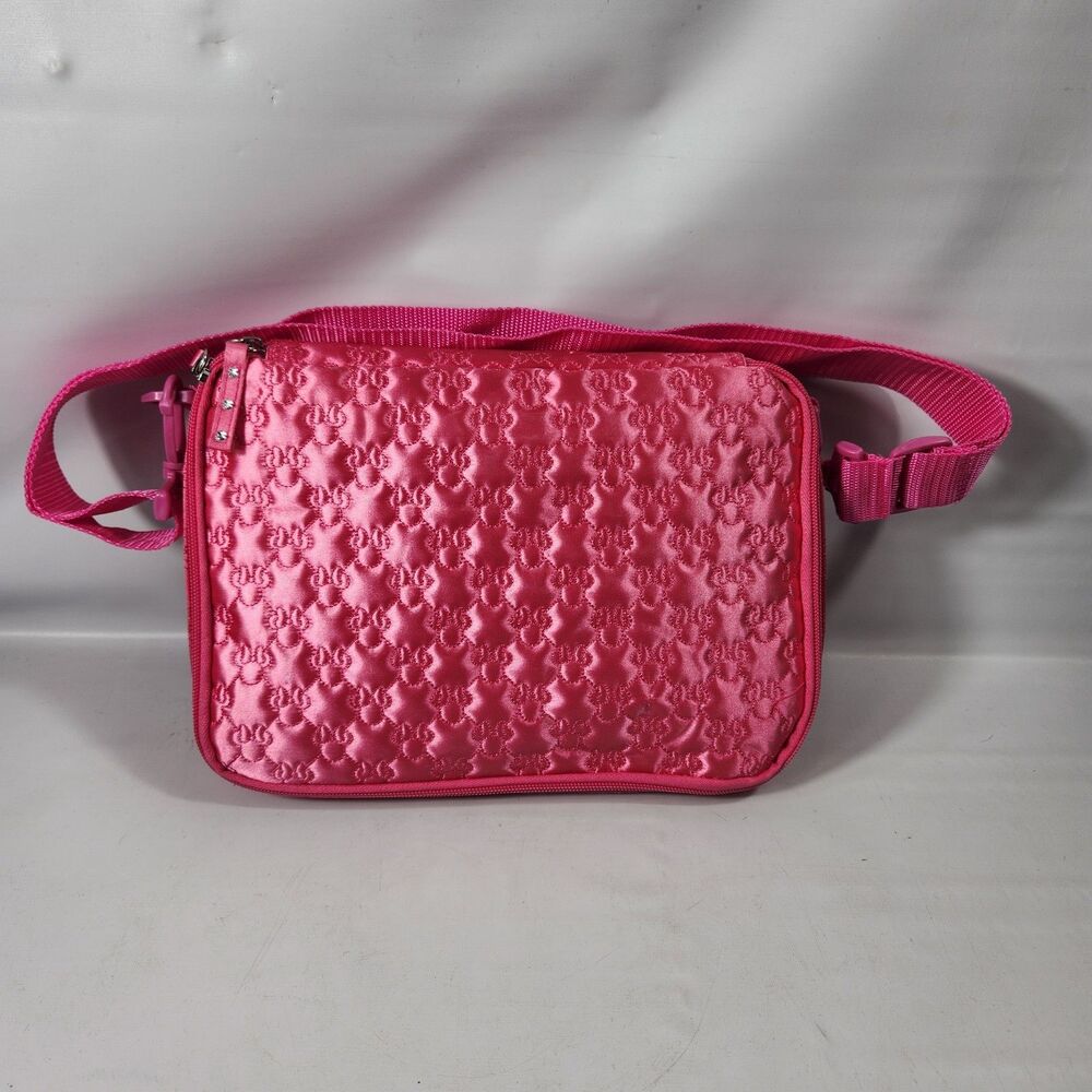 Disney Parks Pink Pin Bag w/ Adjustable Strap, Zip Closure, Inner Mesh Pocket